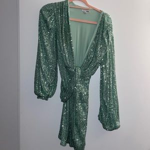 Green sequin fashion nova dress